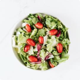 Salad with cabbage, tomatoes, etc.